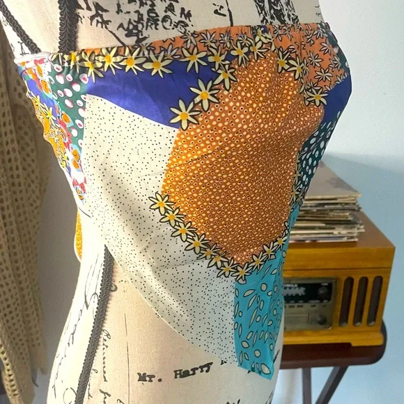 NEW- Handkerchief Top Multi Colored floral, boho designs Size S and M available - Picture 5 of 16